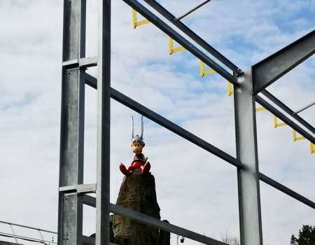 Chantier en cours au parc Astérix